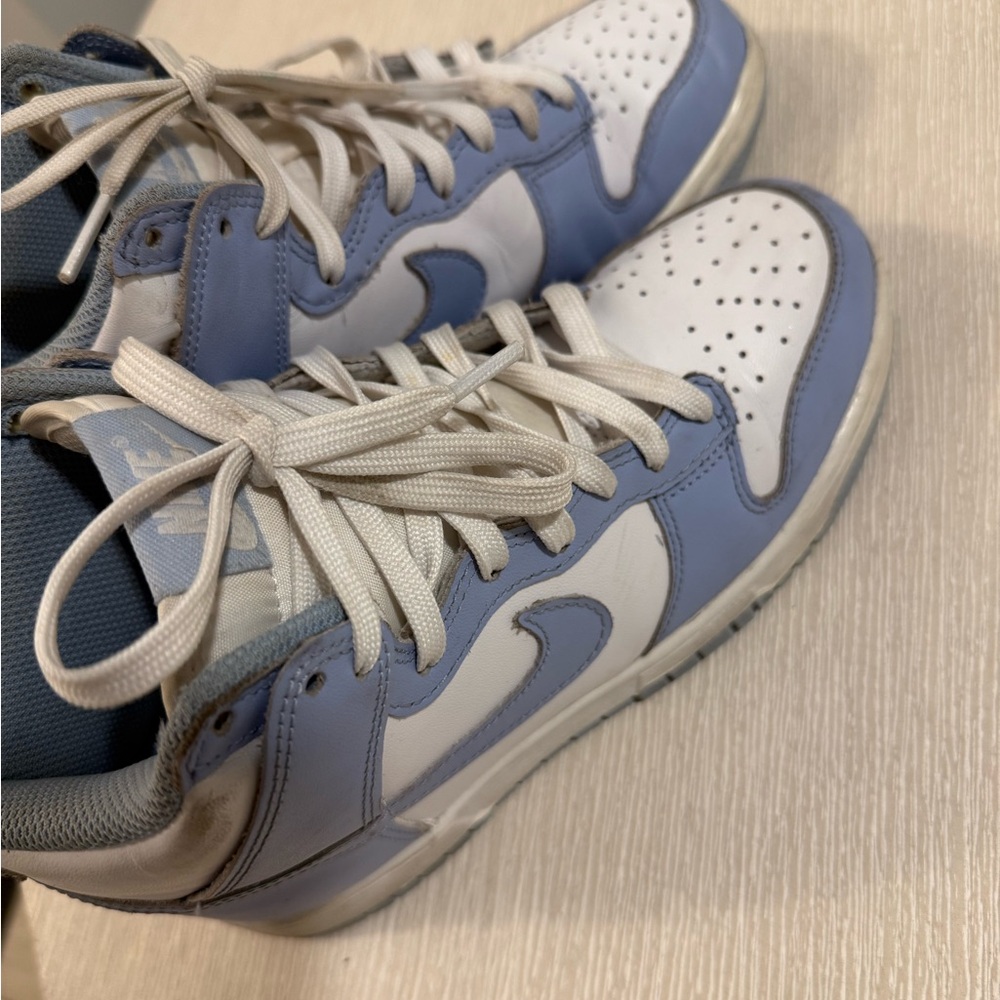 Blue and White Nike Midtop